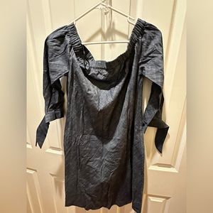 Eshakti Size 12 off the shoulder Chambray Dress